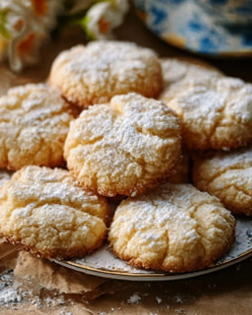 Delicious Kentucky Butter Cake Cookies on a plate, showcasing their golden, buttery texture.
