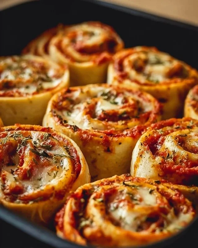 Delicious Pizza Roll-Ups ready to be enjoyed with sauce on the side