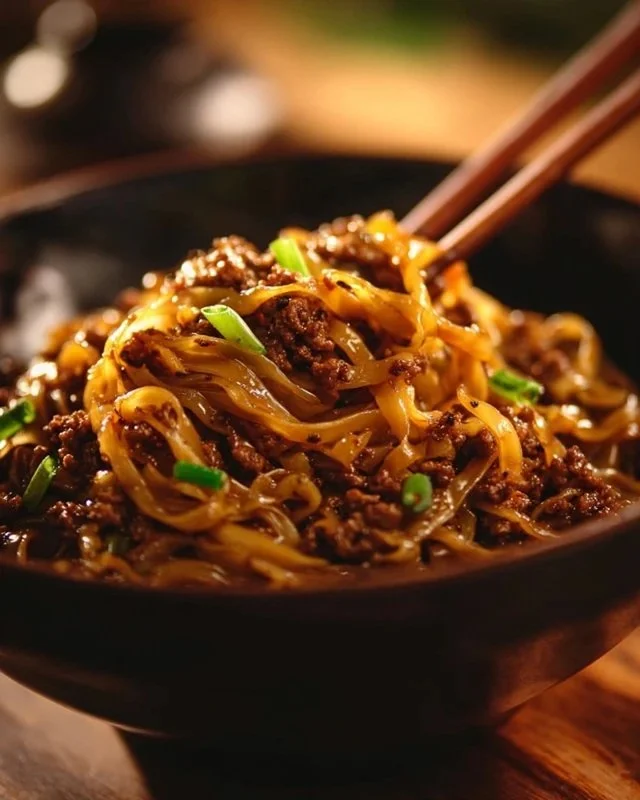Delicious Potsticker Noodle Bowl filled with savory potsticker flavors.