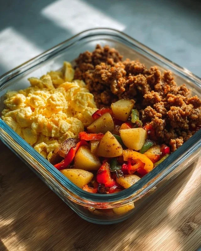 Tex-Mex Protein Breakfast Bowls topped with beans, avocado, and eggs.