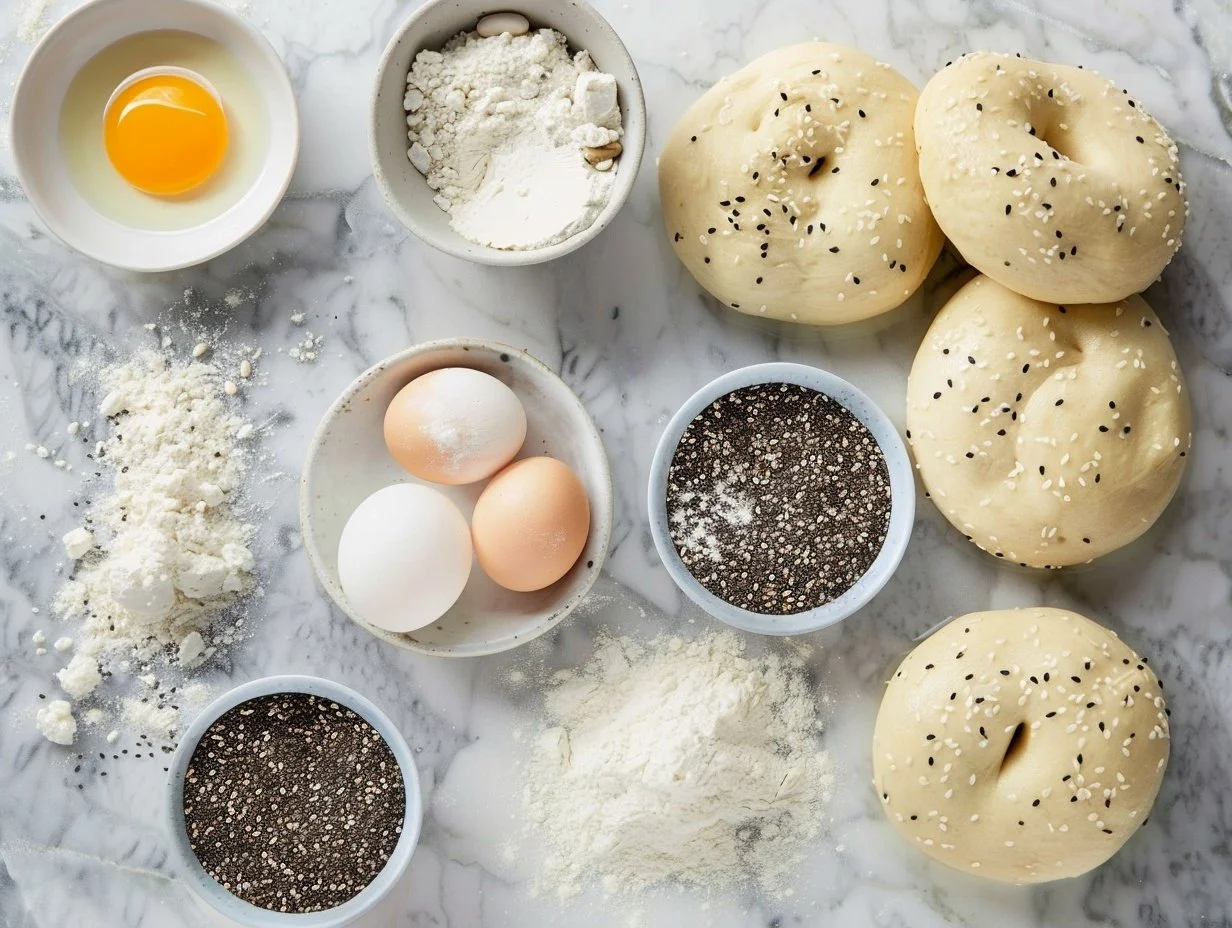 Baked Protein Bagels with Cottage Cheese