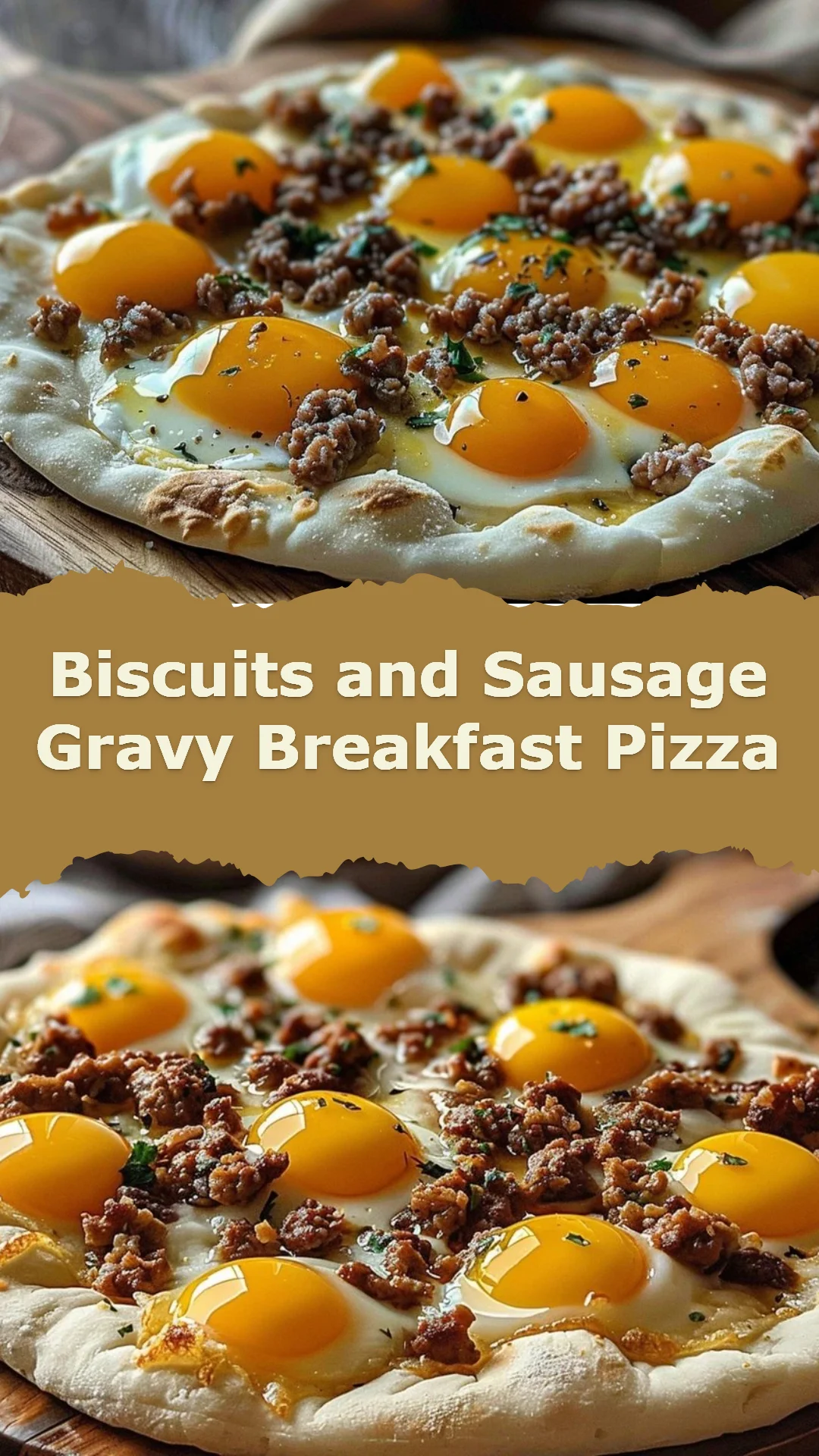 Biscuits and Sausage Gravy Breakfast Pizza