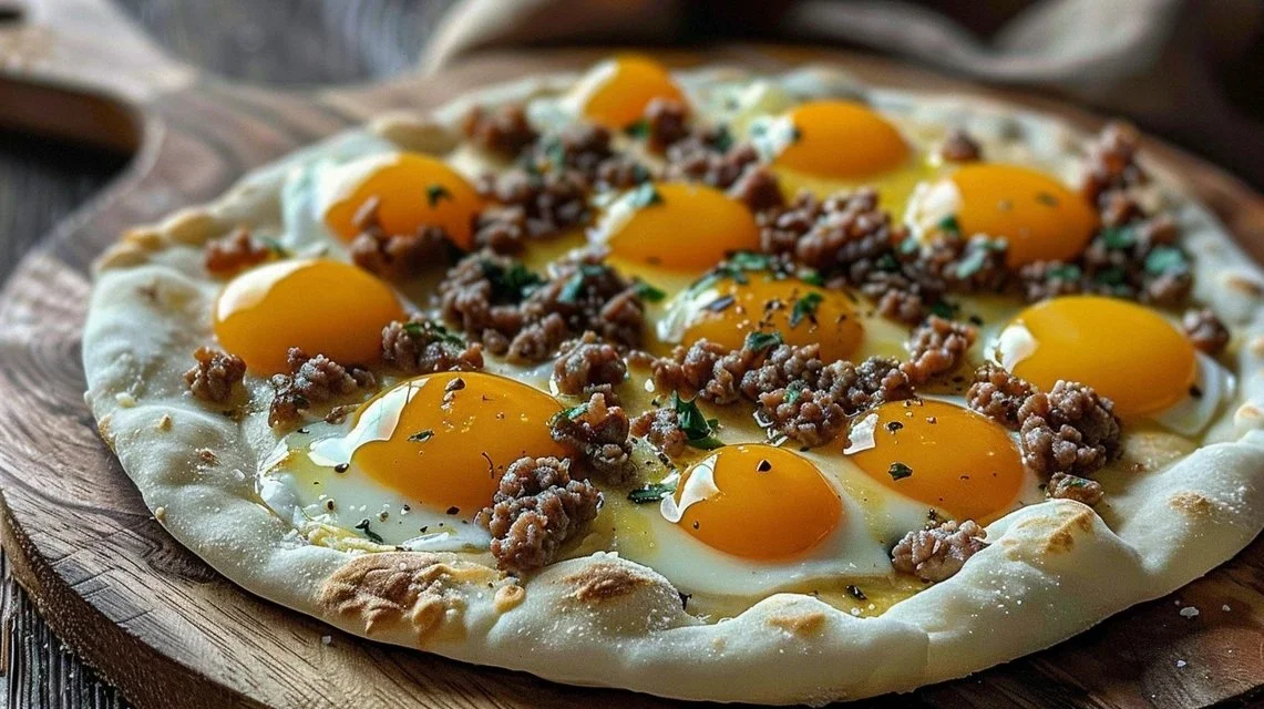 Biscuits and Sausage Gravy Breakfast Pizza