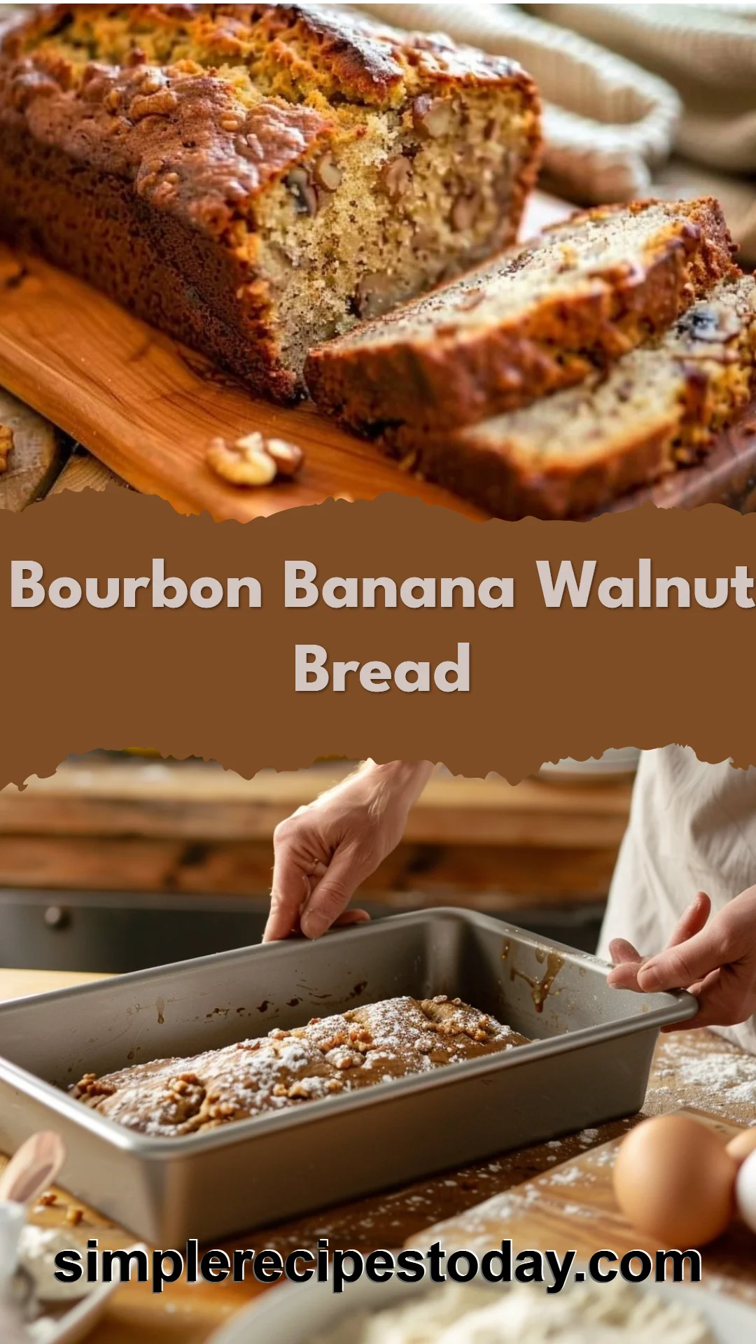 Bourbon Banana Walnut Bread