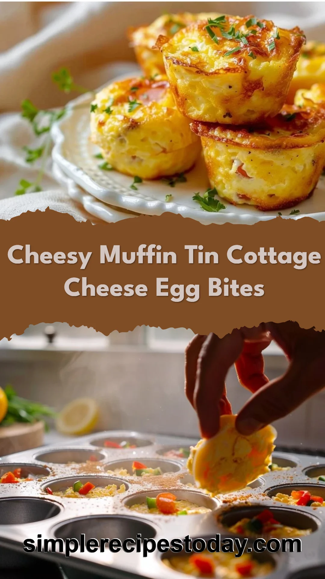Cheesy Muffin Tin Cottage Cheese Egg Bites