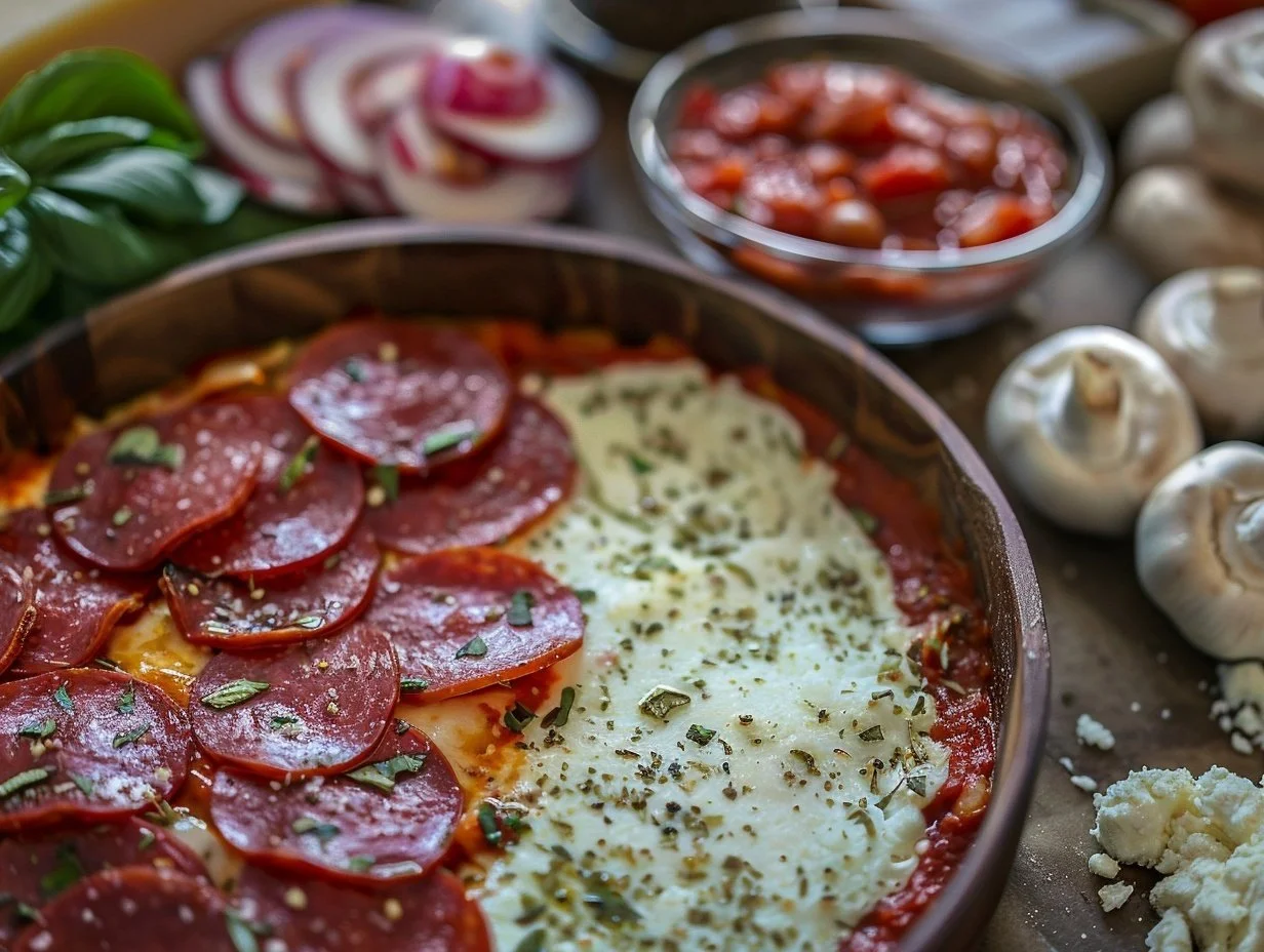 Cottage Cheese Pizza Bowl