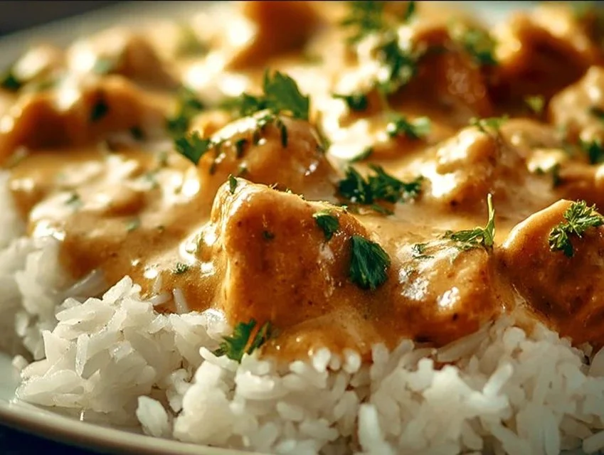Creamy Smothered Chicken and Rice