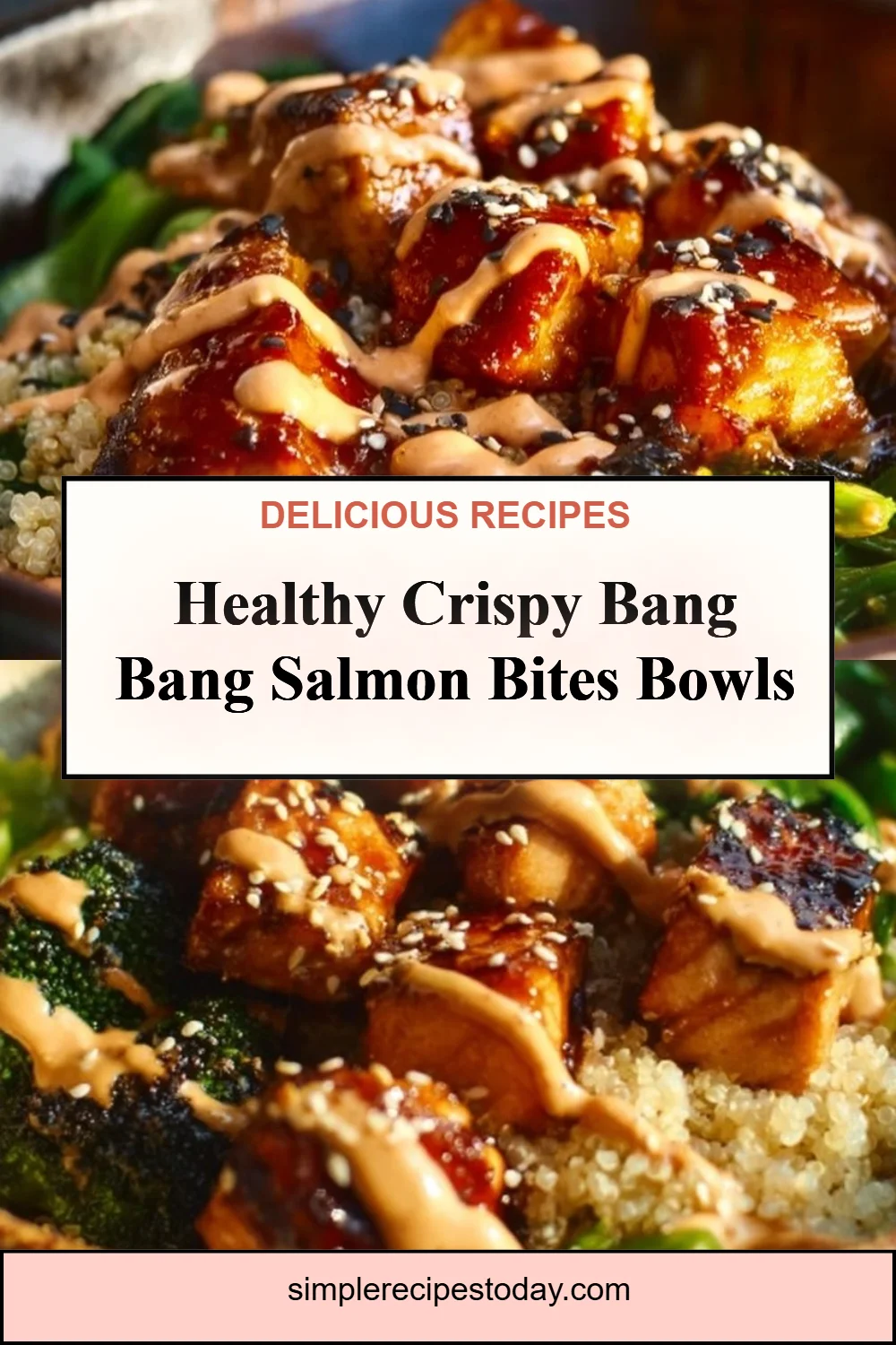 Crispy Bang Bang Salmon Bites Bowls