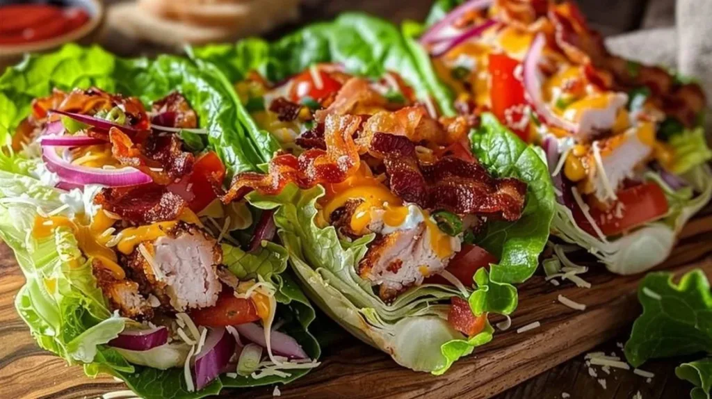 Delicious Keto Turkey Club Lettuce Wraps with fresh ingredients and low-carb goodness.