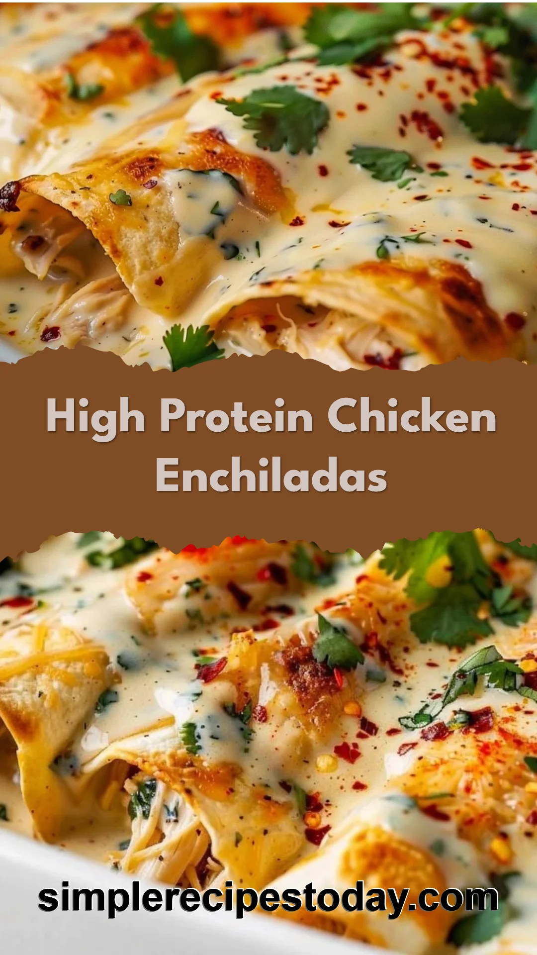 High Protein Chicken Enchiladas