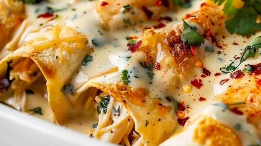 High Protein Chicken Enchiladas