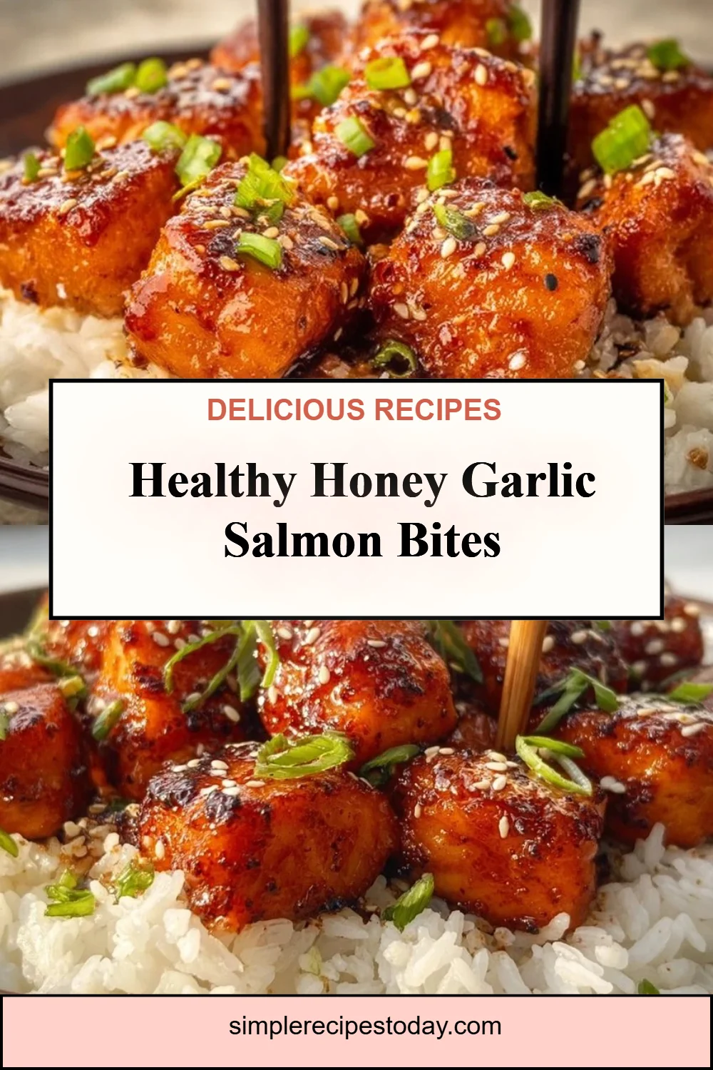 Honey Garlic Salmon Bites
