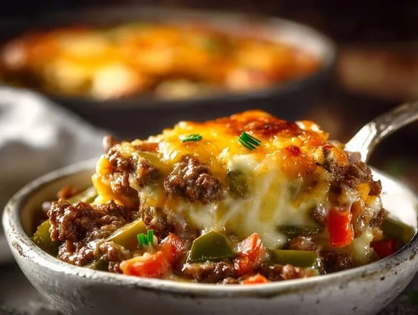 Low-Carb Philly Cheesesteak served with fresh ingredients and low-carb bread.