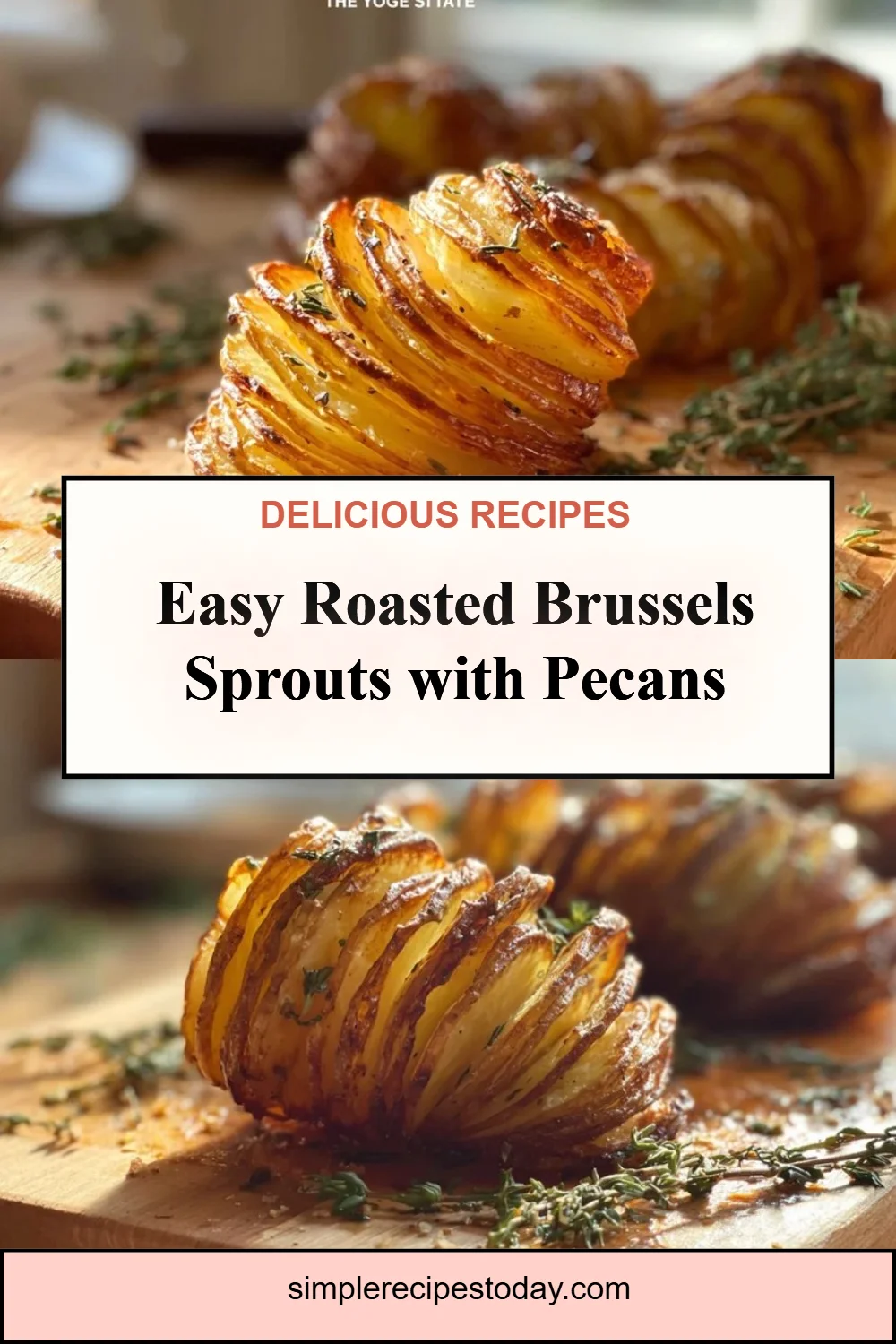 Roasted Brussels Sprouts with Pecans and Cranberries