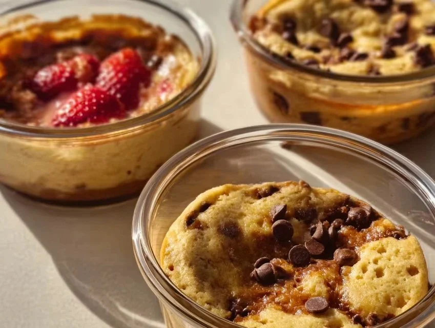 Single Serving Fluffy Baked Protein Pancake Bowls