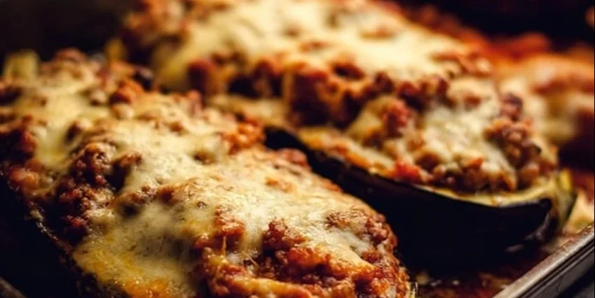 Stuffed Eggplant Boats