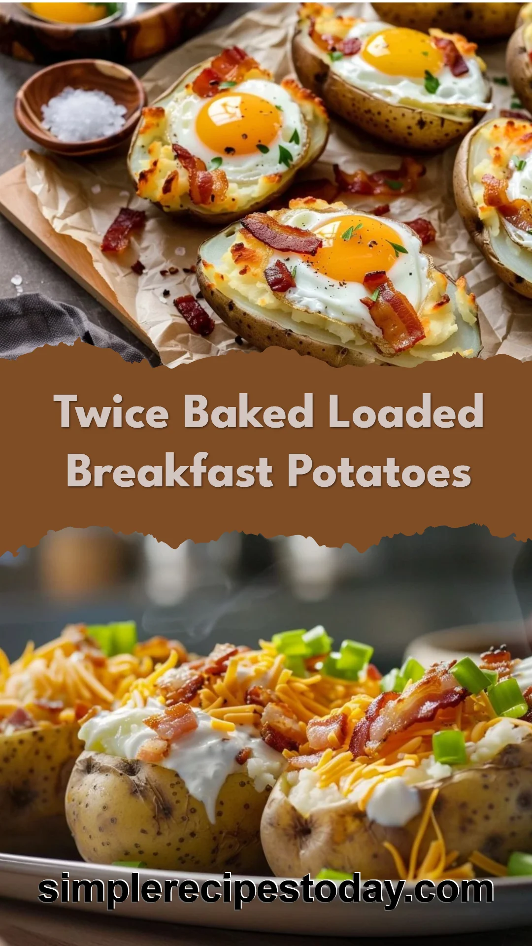 Twice Baked Loaded Breakfast Potatoes