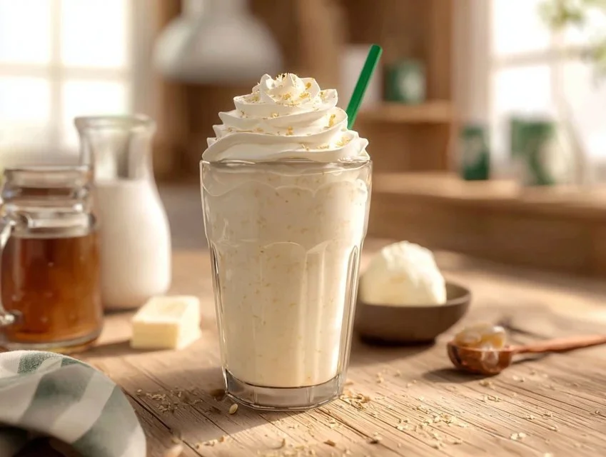 Homemade Vanilla Bean Frappuccino inspired by Starbucks recipe